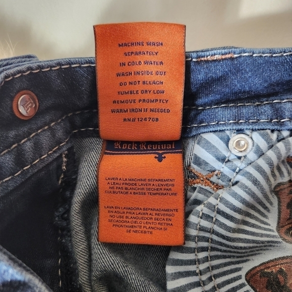 Rock Revival Jessica Curvy Midrise Thick Stitch Flap Pocket Skinny Jeans-Size 27 - Picture 12 of 13